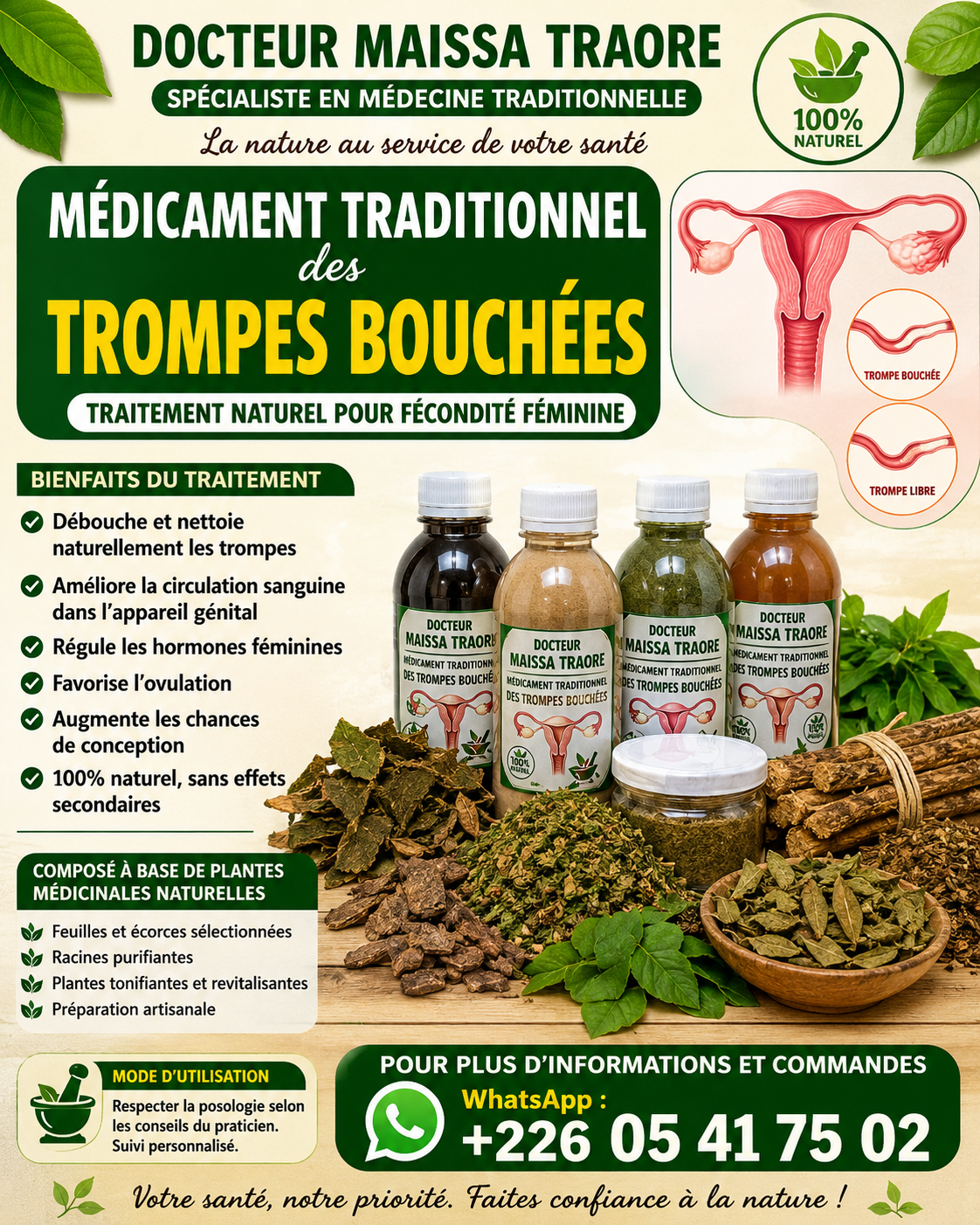 L'obstruction tubaire, plus communément appelée « trompes bouchées », représente l'une des causes majeures d'infertilité féminine. Les trompes de Falope jouent un rôle indispensable dans le processus de procréation : c'est en leur sein que se produit la rencontre entre l'ovule et le spermatozoïde, puis le transport de l'embryon vers l'utérus. Lorsqu'une ou deux trompes sont obstruées à la suite d'une infection pelvienne (salpingite, chlamydia), d'une endométriose ou d'une intervention chirurgicale antérieure, le parcours pour tomber enceinte devient complexe. comment soigner les trompes bouchées naturellement.